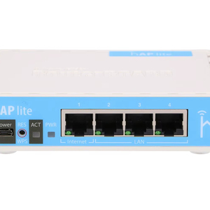 MikroTik hAP lite WiFi Router, RB941-2nD, 2.4GHz, 4x RJ45 100Mb/s - Product Image 1