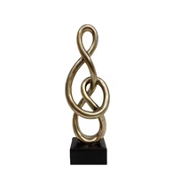 Sculpture décorative en métal sur socle pour salon, chambre à coucher et décoration intérieure Accents métalliques de qualité standard