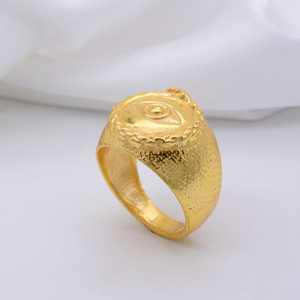 Anillos de boda de moda de ojo del diablo de viento Retro para hombres al por mayor de moda chapados en oro certificados para fiestas de compromiso - Product Image 4