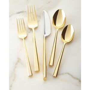 Rose Gold Luxury Mirror Polished Spoon <b>Fork</b> <b>Knife</b> <b>Fork</b> Dinnerware Stainless Steel Full Hammered Handle - Product Image 4