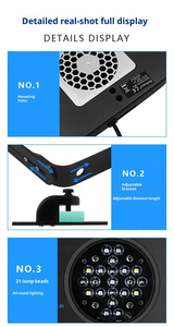 Grosir lampu <span class=keywords><strong>LED</strong></span> akuarium Wi-Fi cerdas, lampu karang spektrum penuh dapat diredupkan untuk tangki laut dan air tawar - Product Image 5