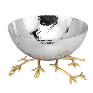 Cuenco de comida pulido con espejo de diseño Simple, venta al por mayor, mesa de boda y Resort, cuenco decorativo para servir comida, suministro del fabricante - Product Image 4