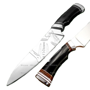 Handmade D2 Steel Blade Kitchen Knife with Ergonomic Leather Sheath Custom Culinary Expert Gift for Professional Chefs - Product Image 1