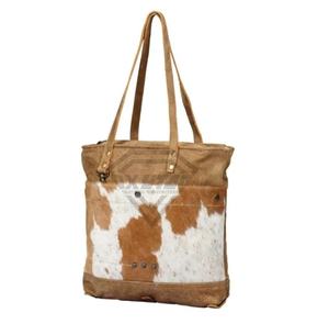 Haute Qualité Solide Brun En Cuir Véritable Grand Portable Fermeture À Glissière Sac Résistant À L'eau Logo Personnalisé pour Hiver Printemps - Product Image 5