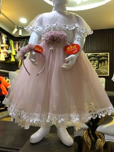 فستان أبيض فاخر جديد من بارادا للفتيات والأطفال، فستان ساتان مزين بالزهور لحفلات الزفاف والحفلات الراقصة في الربيع - Product Image 2