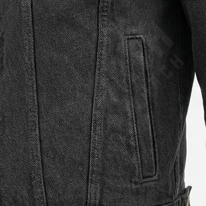 Veste en jean réversible pour homme, style universitaire, col montant, design hiver, personnalisable, style urbain – Grande Vente - Product Image 5