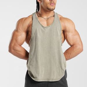 Venta al por mayor de camisetas con logotipo personalizado Atlético gimnasio Fitness entrenamiento correr camisetas hombres culturismo Stringer Tank Top Tank Tops - Product Image 5