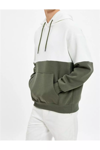 เสื้อสเวตเตอร์สวมหัวแบบมีฮู้ดผ้าคอตตอนสี100% สำหรับผู้ชาย - Product Image 5