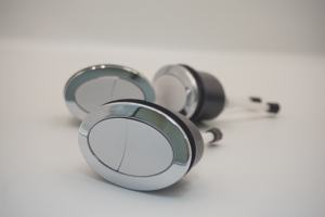 Bouton de chasse d'eau double ovale en plastique ABS OEM Chung Long pour toilettes monobloc, finition chromée DTP02PW01, garantie 1 an - Product Image 6