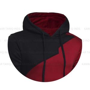 Sudadera con capucha de invierno de algodón 100% de peso pesado personalizada para hombre, jersey con cremallera sólida, Terry con hombro caído, con capucha misteriosa teñida lisa - Product Image 2