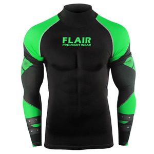 เสื้อรัดกล้ามเนื้อ MMA แบบสั่งทำพิเศษสำหรับ BJJ ป้องกันรังสียูวี แห้งเร็ว แขนยาว - Product Image 5