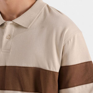 เสื้อโปโลลายทางคลาสสิกสไตล์เรโทร ปี 2026 สำหรับผู้ชาย ทรงโอเวอร์ไซส์ ผ้าคอตตอน 100% หนานุ่ม คุณภาพสูง สตรีทแวร์ - Product Image 2