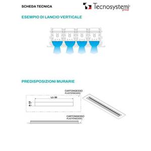 ตัวกระจายลมแบบเส้นตรง Tecnosystemi รุ่น Retractable พร้อมแผ่นปรับทิศทางลม 4 ช่อง ทำจากอะลูมิเนียม - Product Image 3