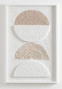 Shadow Box cuerda pared arte moderno verde semicírculo cuerda de algodón marco colgante de pared 3D lienzo geométrico para decoración del hogar - Product Image 4