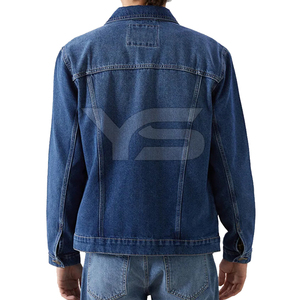 Chaqueta vaquera informal para hombre, decoración de botones con impresión de logotipo personalizado, técnica lavada para todas las estaciones, tela vaquera de viscosa recubierta ODM - Product Image 4