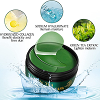Soins de la peau coréens Solution raffermissante et anti-rides pour les sous-yeux Concombre de mer et hydrogel noir Patch coréen pour les yeux