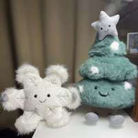 Peluche en coton douce et mignonne en forme de flocon de neige Jelly Cat, unisexe, rembourrée en coton PP, cadeau de Noël multi-occasions pour tous les âges - Vente chaude