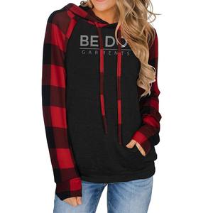 Nueva moda mujer de gran tamaño 100% algodón bloque Sudadera con capucha invierno peso pesado polar con bordado Rhinestone Logo impreso diseño - Product Image 1