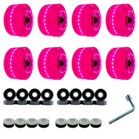 Patins à roulettes à double rangée à quatre roues 5832 mm, roues lumineuses en PU résistantes à l'usure, roues de remplacement silencieuses pour patins à roulettes pour enfants