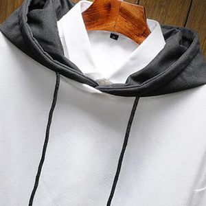 Solid Color Pullover Splicing Patchwork Regular Fit <b>Velour</b> Outerwear <b>Sweatshirt</b> Hip Hop Style Autumn Hoodie OEM Wholesale Screen - Product Image 3