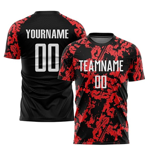 Uniforme de football pour hommes de haute qualité, entièrement personnalisé, manches courtes, respirant, séchage rapide, conception antibactérienne, léger, football chaud - Product Image 4