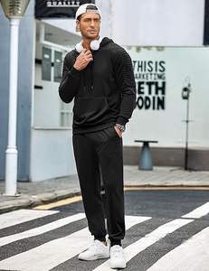 Stylish <b>men</b> tracksuit set slim fit jogging outfit fashion sportswear comfortable breathable gym training suit for daily wear - Product Image 3