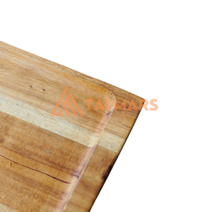 Plateau de service rectangulaire en bois d'acacia, plateau de cuisine en bambou massif écologique, gravure pour mariage, dessert, assiettes à collation, mariage - Product Image 5