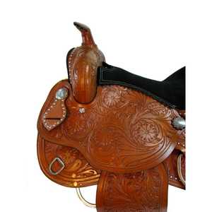 Alta venta Western Cowboy Leather Saddles Racing Horse Tack para Western Pleasure Trail Precio - Product Image 2