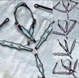 Juego de tachuelas de cuero occidental duradero, brida y cuello de pecho de alta calidad para montar en senderos y entrenar caballos de la India - Product Image 4