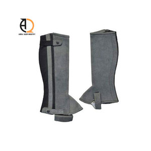 Medias Polainas de Alta Calidad para Montar a Caballo, Cuero Vacuno Genuino, Estilo Occidental, Cómodas y Personalizables para Hombre - Product Image 1