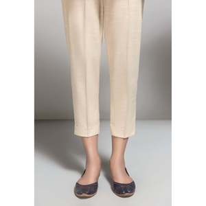 Pantalones Cargo Casuales para Mujer en Tela Khaddar Transpirable, Cintura Media Elástica, Pantalones de Verano Arrugados, Talla XL - Product Image 1