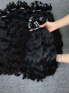 Paquete de extensiones de cabello humano crudo de onda Natural vietnamita trama 100g doble dibujado un cierre de tejido de cabello de donante - Product Image 6