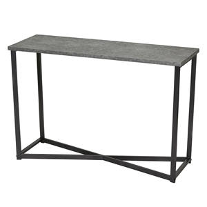 Modern Black <b>Glass</b> <b>Console</b> <b>Table</b> with Sleek Minimal Metal Frame for Stylish Entryway Decoration Finish - Product Image 3
