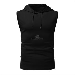 Ensemble de survêtement d'été 2 pièces pour homme, couleur unie, manches courtes, débardeur à capuche et Short, survêtement de Jogging - Product Image 2