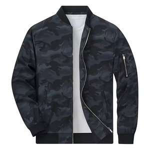 Chaqueta bomber de alta calidad con logotipo personalizado para hombre, chaqueta bomber de manga larga con cremallera para exteriores para hombre - Product Image 6