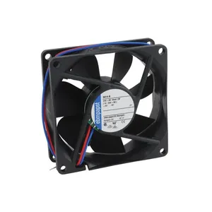 Ventilateur de refroidissement silencieux EBMPAPST 8414N DC 24V 80x80x25mm avec source d'alimentation électrique, pales en plastique et roulement à billes pour usage agricole - Product Image 1