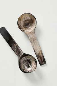 Cucharas de cuerno naturales hechas a mano Mango de estilo Ángel Excelente diseño para condimentar Azúcar Cocina por Crescent Crafts - Product Image 2