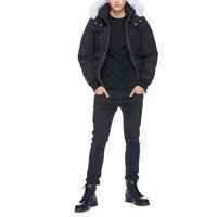 Veste de mode de qualité supérieure en gros avec logo personnalisé pour hommes Col en fourrure Polaire à capuche Vestes bomber pour hommes