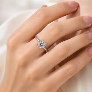 Anillo de Compromiso de Plata S925 con Moissanita de 3ct, Corte Brillante, Anillo Solitario de 6 Puntas para Fiestas y Eventos - Product Image 5