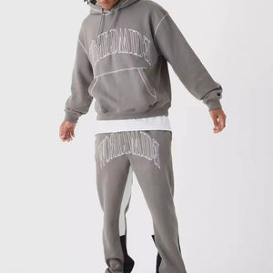 ชุดวอร์มทรงกู๊ดไซส์ใหญ่สำหรับผู้ชายชุดวอร์มใส่สบายระบายอากาศได้ดีชุดวอร์มลำลองมีฮู้ดสำหรับผู้ชาย - Product Image 1