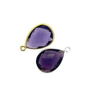 Connecteurs en améthyste, pendentifs, plaqué or, pierre de naissance de février, fournitures pour la fabrication de bijoux, accessoires de bijoux personnalisés - Product Image 5