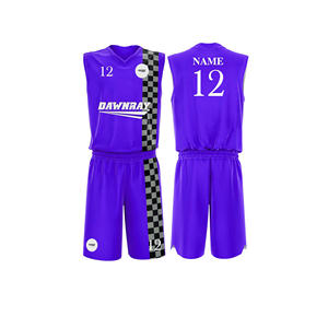 Ensemble de maillot de basket-ball de qualité supérieure, maillot et short en polyester respirant à séchage rapide, vêtements de sport d'équipe pour hommes, femmes et jeunes - Product Image 3