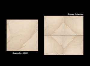 Carreaux de sol en céramique 400x400mm les plus vendus Surface brillante blanche pour salon maison hôtel bureau-aspect décoratif - Product Image 3