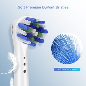 Matte-Textured Resilient <b>Round</b> <b>Brush</b> Heads Generic for Oral Bs Electric Toothbrush Replacement Tips Wholesale - Product Image 3