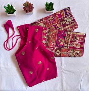 Nueva Georgette de imitación de excelente calidad con hilo y blusa de trabajo de secuencia Fabricante de moda para mujer - Product Image 4