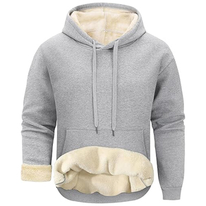Sweat-shirts à capuche en coton uni surdimensionnés personnalisés pour hommes Pulls en vrac Grandes tailles Sweat-shirts et pulls pour hommes 2026 - Product Image 1