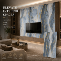 Panneau mural en PVC effet marbre noir de luxe MORLENX avec veinage doré, finition brillante, pour la décoration intérieure d'hôtels et de villas