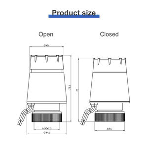 Actionneur thermique électrique 230V NC, tête de vanne, design moderne, thermostat, collecteur, chauffage par le sol, <span class=keywords><strong>radiateur</strong></span>, normalement fermé - Product Image 6