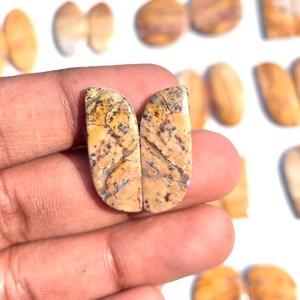 Natural Bat Cave Jasper Gemstone Par Lote Venta al por mayor Cabujón de alta calidad - Product Image 3