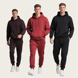 Ensemble de survêtement sportif pour homme de haute qualité avec logo personnalisé, 2 pièces, sweat-shirt à capuche, pantalon de jogging, pull, motif imprimé personnalisable - Product Image 3